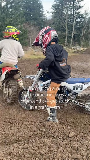 neighbourhood kids built a pit bike track
