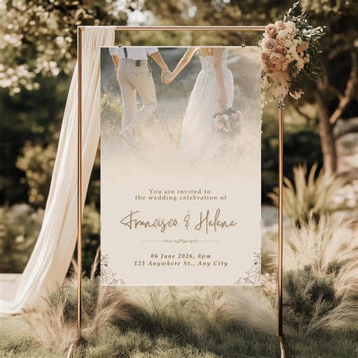 Modern Wedding Invitation, Editable Reception Invite, Wedding Invitation Card, Modern Wedding Invitation, Welcome Sign - Etsy Canada