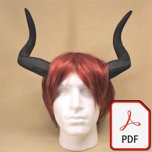 Gör-det-själv-mall för virveldrakehorn, fantasy-cosplay (PDF-mönster) - Etsy Sverige