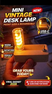 This Mini Vintage Lamp is Going Viral in 2026 Most Satisfying Desk Lamp #shorts ‪@TheGiftifyWorld‬
