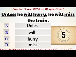 50 B1 English Error Correction Questions | Find the Mistakes & Improve Your Grammar.