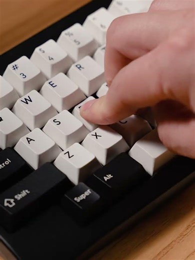 Agar Anodized Black with PBTfans Orbit----Red, Black, White, more than classic. #kbdfans #keyboard