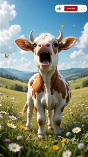 Cute Baby Cow Sound 🐄 | Adorable Calf Mooing 😍 | Real Cow Voice #shorts