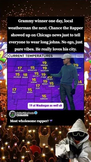Chance The Rapper Tries Being A Weatherman Live #ChanceTheRapper #Chicago #Wholesome #FunnyMoments