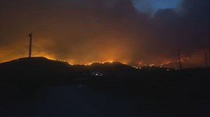 Fast moving wildfire forces hundreds to flee