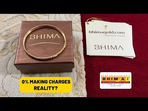 Unboxing Bhima Jewellers Gold Bangle at 0% Making Charges - Bhima Gold Review!