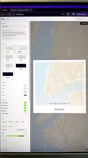Instantly generates a clean map poster #poster #map #mapping