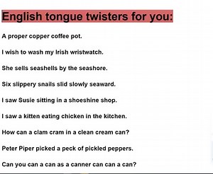 3.9K views · 25 reactions | English Tongue Twisters for You | Fun Way to Practice Pronunciation Description: Challenge yourself with these fun and tricky English tongue twisters to improve your pronunciation and fluency! Tongue twisters are a great way to enhance your speaking skills and have fun at the same time. Watch the video, practice along, and share your favorite tongue twister in the comments! | Empowering English Learning | Facebook