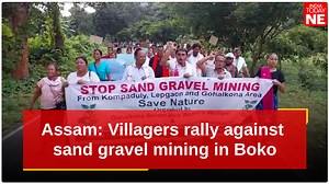 Assam: Villagers rally against sand gravel mining in Boko A mass protest rally was organized on Wednesday by villagers from Kompaduli, Lepgaon, Bamunpara, Kothalpara, Gohalkona, Kacharipara, and Jongakhuli against the ongoing sand gravel mining from the Boko River in Kompaduli village. The rally highlighted growing concerns over the environmental impacts of the mining activities. #assam #AssamNews #boko #Mining #indiatodayne | IndiaToday NE