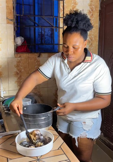 Cook banga soup and starch with me 😁 | food