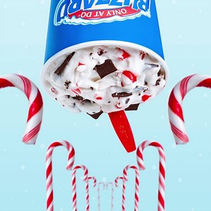 The holidays are coming! Chill out first with the Candy Cane Chill BLIZZARD of the Month. Try it today with real peppermint candy cane pieces and choco chunks blended in world-famous vanilla soft serve. Served upside down or the next one’s free.* | Dairy Queen