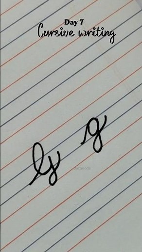 Learn to write cursive handwriting capital & small letter g | How to write alphabet for beginners 😱