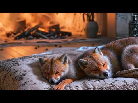 Purring Fox ASMR: The Most Relaxing Sounds on Earth I Crackling Fireplace I Cozy Ambience I Furry