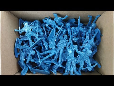 Army Men Toy Soldiers Military Blue Plastic Action Figure