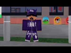 Purple rockstar jumpsuit with horn hat + star bag (ROBLOX HSL)