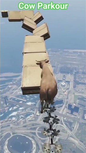 cow parkour ramp challenge 😱#shorts #shortsfeed #youtubeshorts