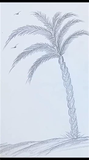 coconut tree drawing🌴 #trendingshorts #drawing #easy #coconut