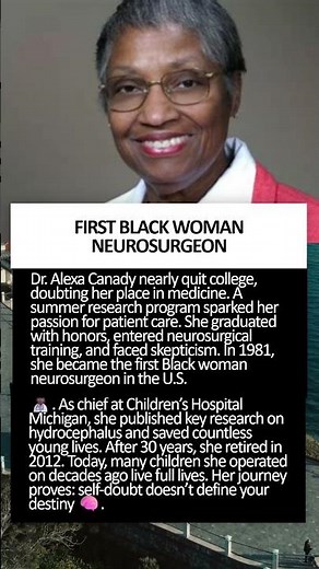 👩🏾‍⚕️🧠FIRST BLACK WOMAN NEUROSURGEON