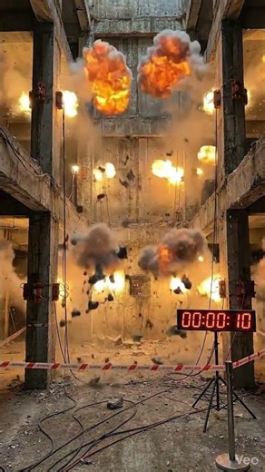 Wait For The Dust Cloud � Building Gone in 3 Seconds! #construction #demolition