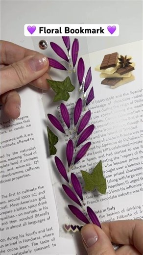 💜 How to Make Floral Bookmark • Cute Gift