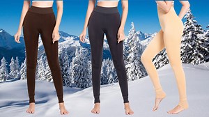 Watch Women's Elastic Winter Velvet Warm Leggings on Amazon Live