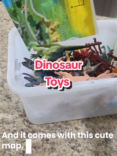 Adventure awaits! 🦖 This dinosaur play set comes with a sturdy storage tub and an interactive map—perfect for imaginative play, learning, and easy cleanup. Great for dinosaur-loving kids, screen-free fun, and travel-friendly playtime at home or on the go. #DinosaurToys #DinosaurPlaySet #KidsToys #screenfree #giftforkids