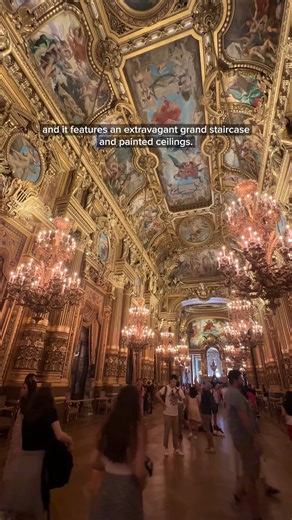 Can you believe this stunning opera house was the inspiration for the classic "The Phantom of the Opera"? 🎭✨ Aside from its magnificent grand staircase and elaborate interior design, Palais Garnier even has a hidden lake underneath called Bassin de la Pythie! 🇫🇷 #france #europetrip #europetravel | Guide to Europe