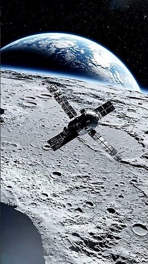 Satellite Crossing the Moon in Ultra-Realistic 4K | Stunning Orbital View