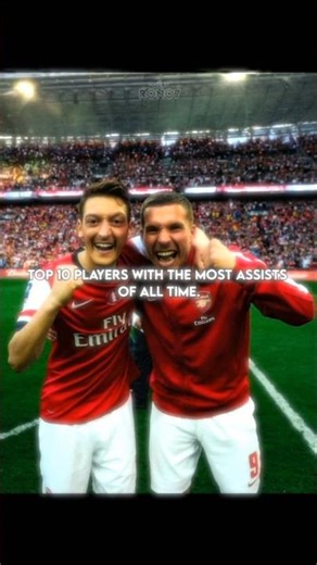 Top 10 Players With the most Assists of all time 💀🥅 || #shorts #football #edit #gamtng #viral