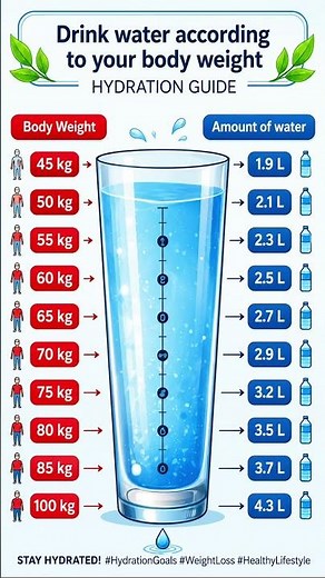 💧 How Much Water Should You Drink Daily? Hydration by Body Weight