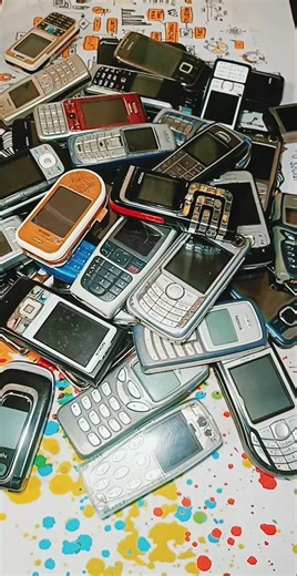 Exploring Vintage Nokia Phones on Colorful Background