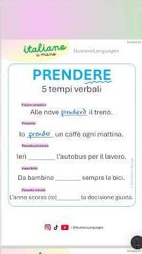 Come usare il verbo PRENDERE in italiano: esempi pratici