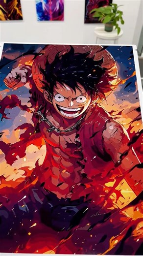 Monkey D. Luffy Magnetic Metal Poster One Piece Anime Wall Art Custom Metal Print#iMetalPoster#luffy