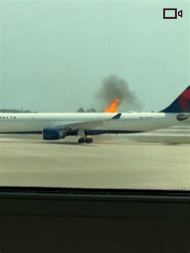 55K views · 56 reactions | #Delta #AirLines #plane on fire at #Orlando International Airport | Mizzima - Myanmar News - English Edition | Facebook