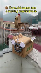 Incredible gear system made from basic cardboard #mechanicaltoys