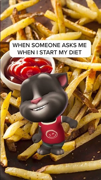 Others: How much food do you want? Me: YES 🍔🍕🌮 #MyTalkingTom2 #TalkingTom #foodislife