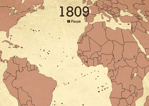 This Haunting Animation Maps the Journeys of 15,790 Slave Ships in Two Minutes