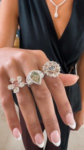 5.5K views · 154 reactions | Happy Monday! Which of these fancy diamonds is your favorite? - - - - #diamondrings #fancycolordiamonds #pink #blue #green #diamondnecklace #diamondearrings #rosenbergdiamonds | Rosenberg Diamonds & Co. | Facebook