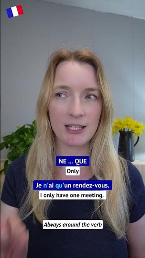 How to use the negation ne ... que (only) in French