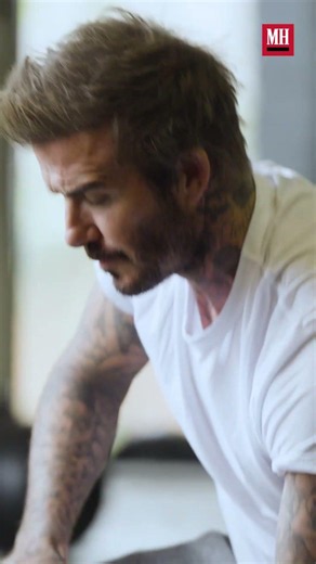 David Beckham is motivated to stay fit both by his kids and for his kids #worldcup #menshealth