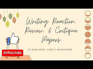 EAPP | Writing reaction, review, and critique papers