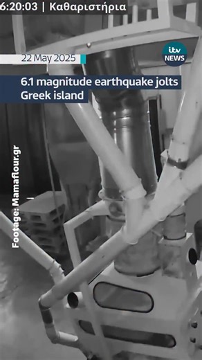 A 6.1 magnitude earthquake has struck off the coast of Crete. Tremors could be felt across the island, with no injuries or significant damage reported #itvnews #crete | ITV News