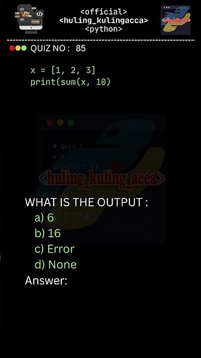 2️⃣9️⃣⏱️ Quick Python Quiz | 🔥 Speed Test