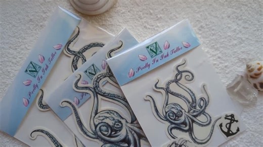 Octopus Temporary Tattoo: Mermaid Beach Body Art - Etsy UK