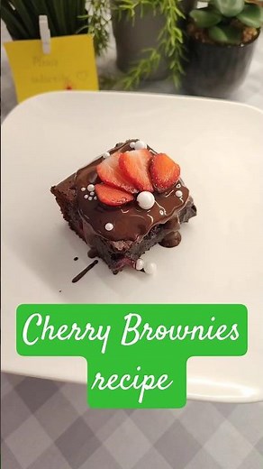 The Best Cherry Brownies Ever! 🍒🍫 #shorts #cherrybrownies #baking