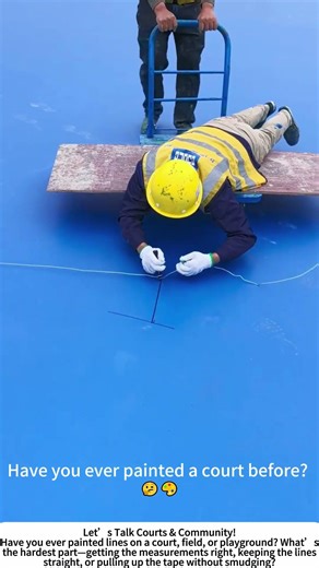 Painting a Basketball Court – Precision Lines for the Perfect Game! 🏀🎨