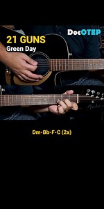 21 Guns - Green Day (Easy Guitar Chords Tutorial with Lyrics) REELS | Doc OTEP Studio