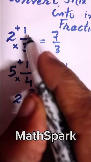Convert Mixed Fraction into Improper Fraction | Easy Steps with Examples #shorts