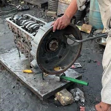 Rebuilding Destroyed Truck Engine with Basic Tools!