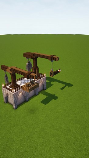 Medieval Crane Build Tutorial | Timelapse | Minecraft